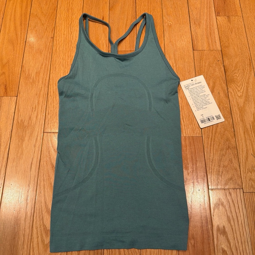 NWT Lululemon Swiftly Tech Strappy Tank | Teal Blue | Size 2